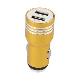 Автомобильное зарядное устройство Energy ET-19A, 2 USB, 2,1 A, золото