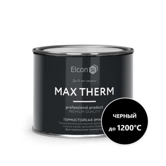 Эмаль термостойкая Elcon Max Therm, до +1200 °С, 0,4 кг, черная