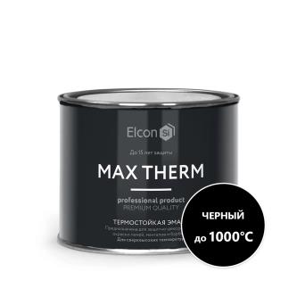 Эмаль термостойкая Elcon Max Therm, до +1000 °С, 0,4 кг, черная