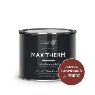 Эмаль термостойкая Elcon Max Therm, до +700 °С, 0,4 кг, красно-коричневая