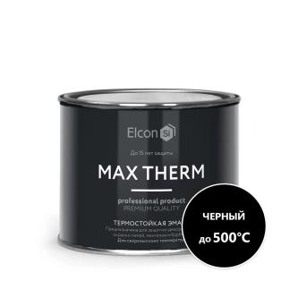 Эмаль термостойкая Elcon Max Therm, до +500 °С, 0,4 кг, черная