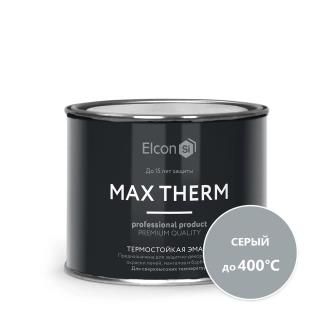 Эмаль термостойкая Elcon Max Therm, до +400 °С, 0,4 кг, серая