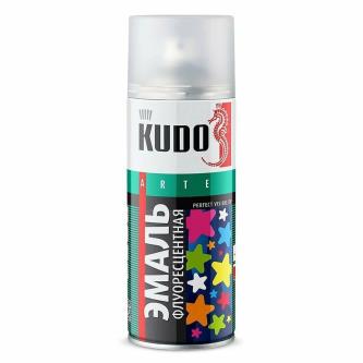 Аэрозольная акриловая флуоресцентная краска Kudo KU-1207, 520 мл, розовая