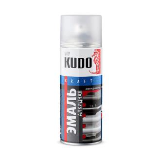 Аэрозольная алкидная краска для радиаторов отопления Kudo KU-5103, матовая, 520 мл, черная
