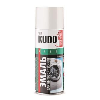 Аэрозольная эмаль для бытовой техники Kudo KU-1311, 520 мл, белая