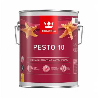 Эмаль алкидная стойкая матовая Pesto 10 (Песто 10) TIKKURILA 2,7 л бесцветная (база С)