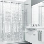 Штора для ванной Valiant White Shine, 180 x 180 см