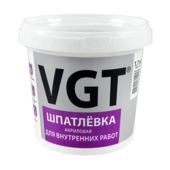 Шпатлевка для внутренних работ VGT, акриловая, 1,7 кг