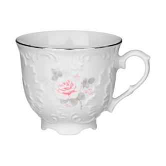 Чашка кофейная Cmielow Рококо Бледная роза, фарфоровая, 170 мл