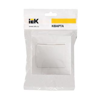 Выключатель одноклавишный встраиваемый IEK Кварта ВС10-1-0-КБ, керамика, 10 А, белый