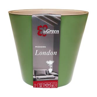 Горшок для цветов InGreen London, 1,6 л, оливковый