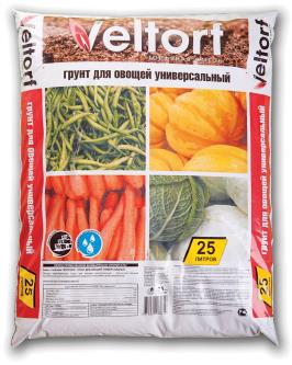 Грунт Veltorf для овощей, универсальный, 25 л