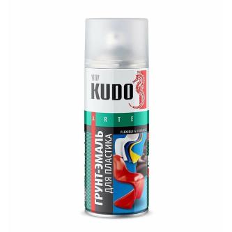 Грунт-эмаль акриловая аэрозольная для пластика Kudo KU-6005, 520 мл, светло-серая