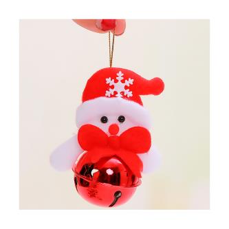 Украшение декоративное новогоднее Волшебная страна Снеговик колокольчик, 10 см, красный