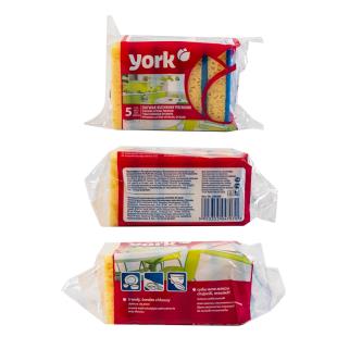 Губки для посуды York Премиум, упаковка 5 шт