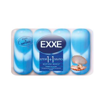 Туалетное крем-мыло EXXE 1+1, морской жемчуг, 4 шт x 90 г