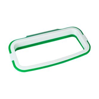 Держатель-рамка для мусорного пакета Happi Dome, 22 x 12 x 3,5 см, бело-зеленая