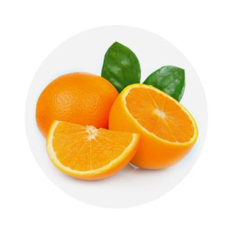 Доска разделочная Мультидом Апельсин, стеклянная, d 20 см