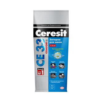 Затирка Ceresit CE 33 Comfort №04, серебристо-серая, 2 кг