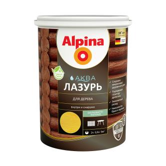 Защитная лазурь для дерева Alpina Аква, 0,9 л, сосна