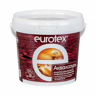 Защитно-декоративное покрытие для дерева Eurotex Аквалазурь, полуглянцевое, 0,9 кг, канадский орех