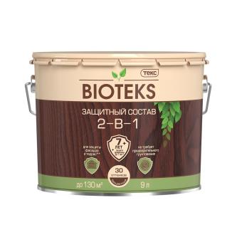 Защитный лессирующий состав для дерева Bioteks 2-в-1, 9 л, бесцветный