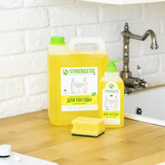 Средство для мытья посуды Synergetic Сочный лимон, 0,5 л