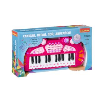 Инструмент музыкальный Bondibon Синтезатор клавишный, 24 клавиши, световые эффекты