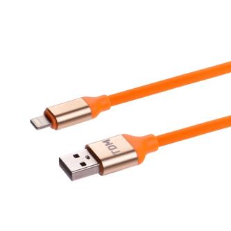 Кабель в силиконовой оплетке Tdm Electric ДК 15, USB - Lightning, 1 м, оранжевый