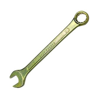 Ключ комбинированный Сибртех, 15 мм, желтый цинк