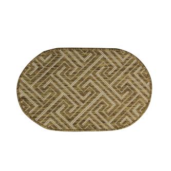 Ковер-циновка Люберецкие ковры Эко 77012-23 овальный, 1 x 2 м