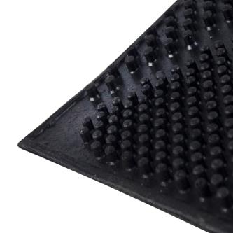 Коврик придверный SunStep Следы, резиновый, 40 x 60 см, черный