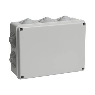 Коробка распаячная открытой установки IEK КМ41244, 190 x 140 x 70 мм, IP55, светло-серая