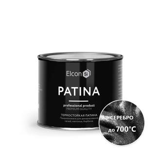 Краска декоративная термостойкая Elcon Patina, 0,2 кг, серебро