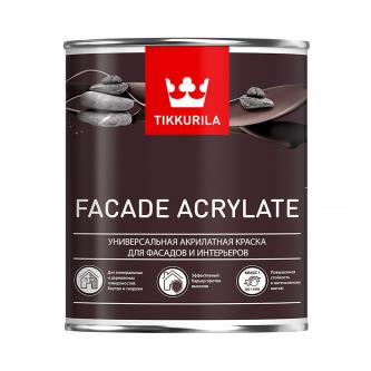 Краска фасадная Facade Acrylate (Фасад Акрилат) TIKKURILA 0,9л бесцветный (база С)