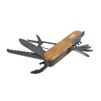 Многофункциональный складной нож Кедр 15 в 1, деревянный корпус, 9 см
