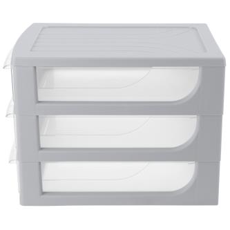 Органайзер Econova, формат А4, 3 ящика, 260 x 368 x 265 мм, светло-серый