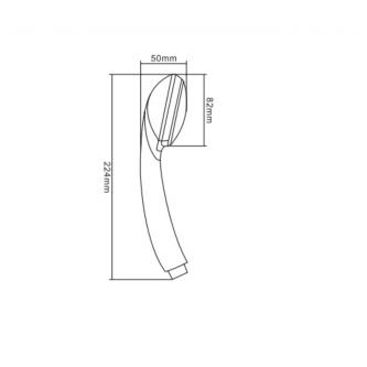 Лейка душевая ZOLLEN (арт. SP8014) диаметр 82 мм 1-функц., Easy Clean (блистер)