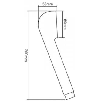 Лейка душевая ZOLLEN (арт. SP8016) диаметр 60 мм 1-функц., Easy Clean (блистер)