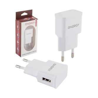 Зарядное устройство для телефона Energy ET-09, 1 А, USB, белый