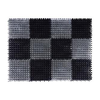 Коврик придверный SunStep Травка, 42 x 56 см, черно-серый