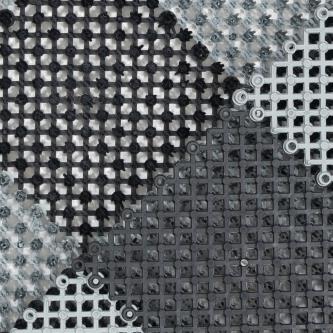 Коврик придверный SunStep Травка, 42 x 56 см, черно-серый