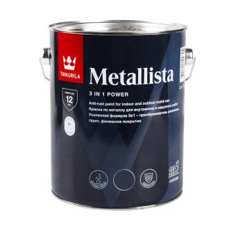 Краска для металла по ржавчине 3в1 Metallista TIKKURILA 2,3 л бесцветная (база С)