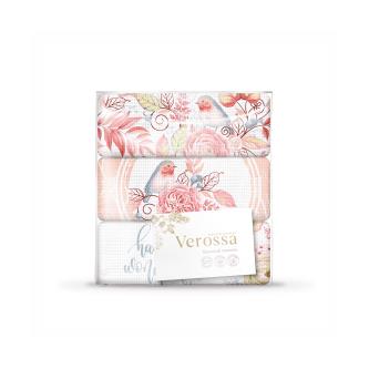 Набор полотенец Verossa Птички розовые, 40 x 70 см, 3 шт