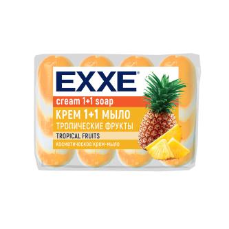 Туалетное крем-мыло EXXE 1+1 Тропические фрукты, 4 шт x 75 г