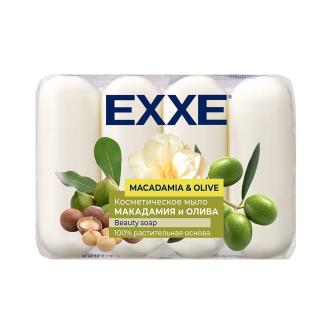Туалетное крем-мыло EXXE Макадамия и олива, 4 шт x 70 г