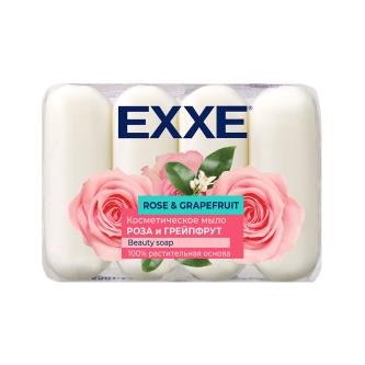 Туалетное крем-мыло EXXE Роза и грейпфрут, 4 шт x 70 г