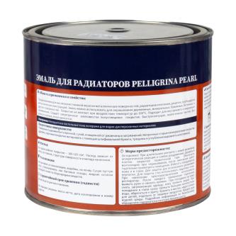 Эмаль для радиаторов Pelligrina Pearl, акриловая, полуглянцевая, белая, 1,9 кг