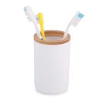 Стакан для зубных щеток Альтернатива Бамбук, белый