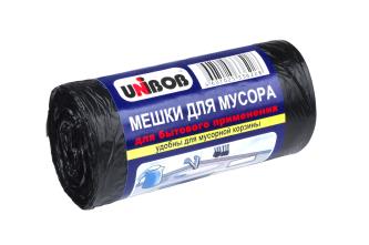 Мешки для мусора Unibob 30 л, рулон 50 шт, черные